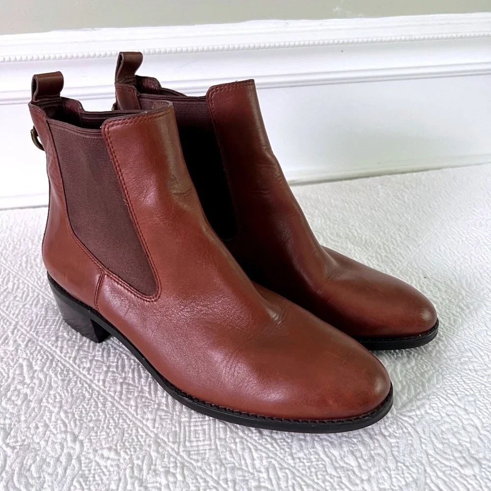 Cole Haan Chelsea Boots 11B Womens Waterproof Leather Brown W00220 Grand.OS